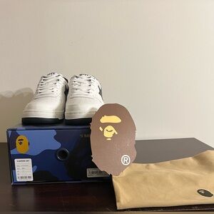 JJJJound x A Bathing Ape Bapesta, white/navy - size 11 IN HAND